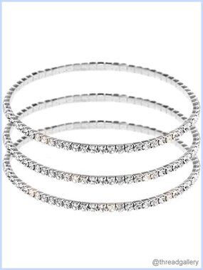 Crystal Ankle Bracelet Set Elastic Stretch Tennis Anklets for Women Beach Party